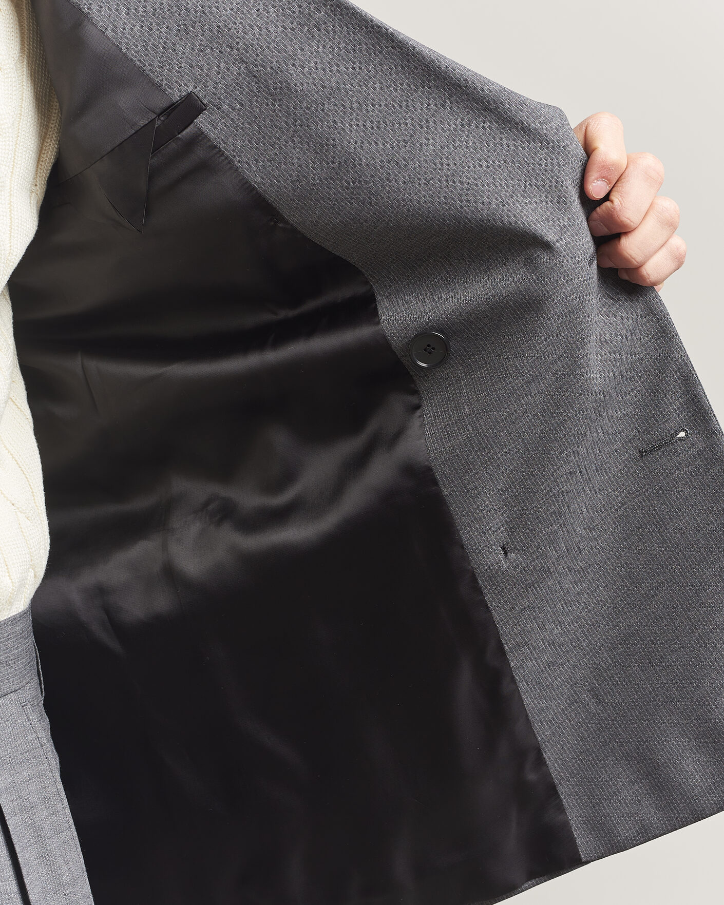 Herre | Blazere & jakker | Filippa K | Michael Wool Pinstriped Double Breasted Blazer Mid Grey
