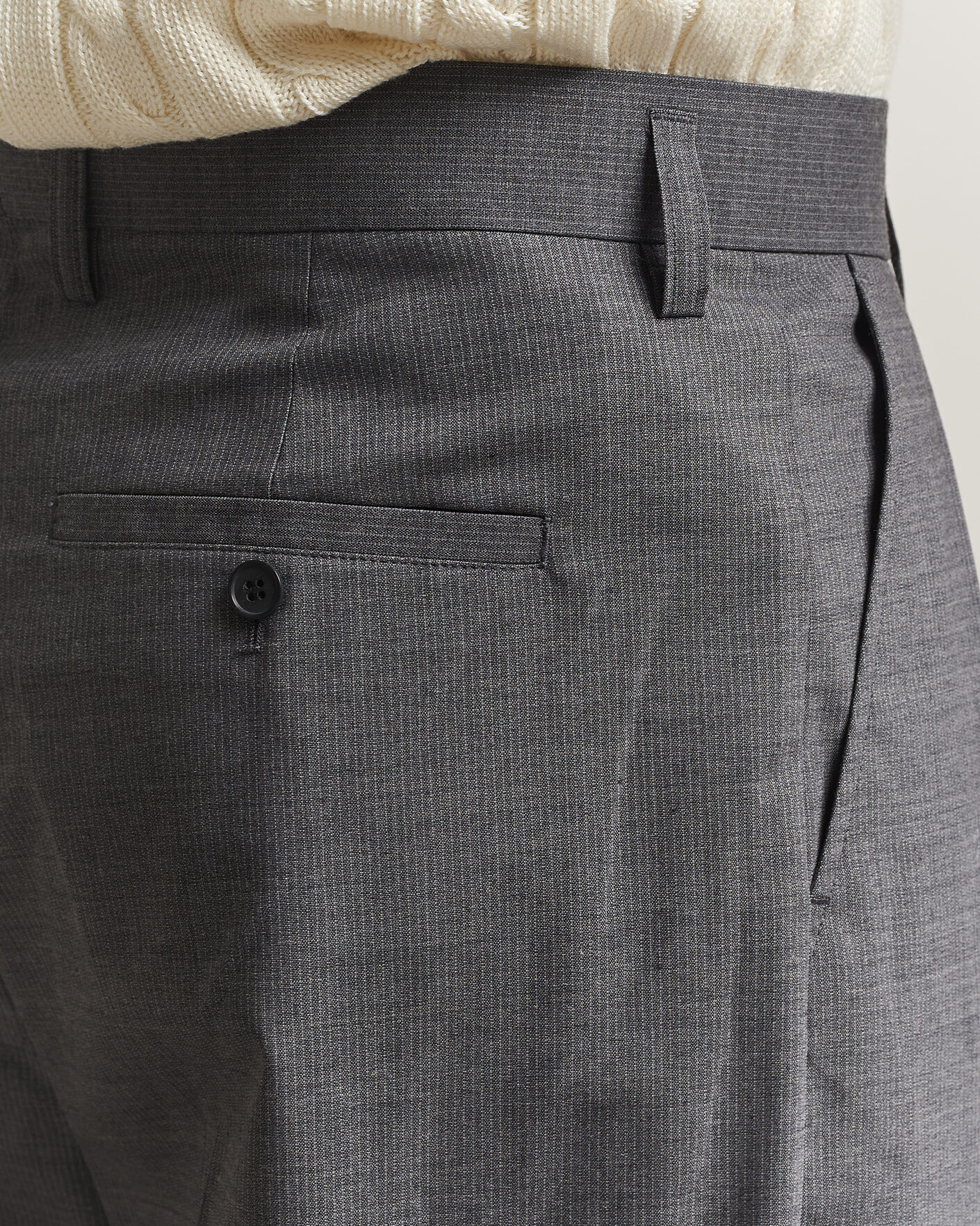 Herre | Bukser | Filippa K | Milo Wide Wool Pinstriped Trousers Mid Grey