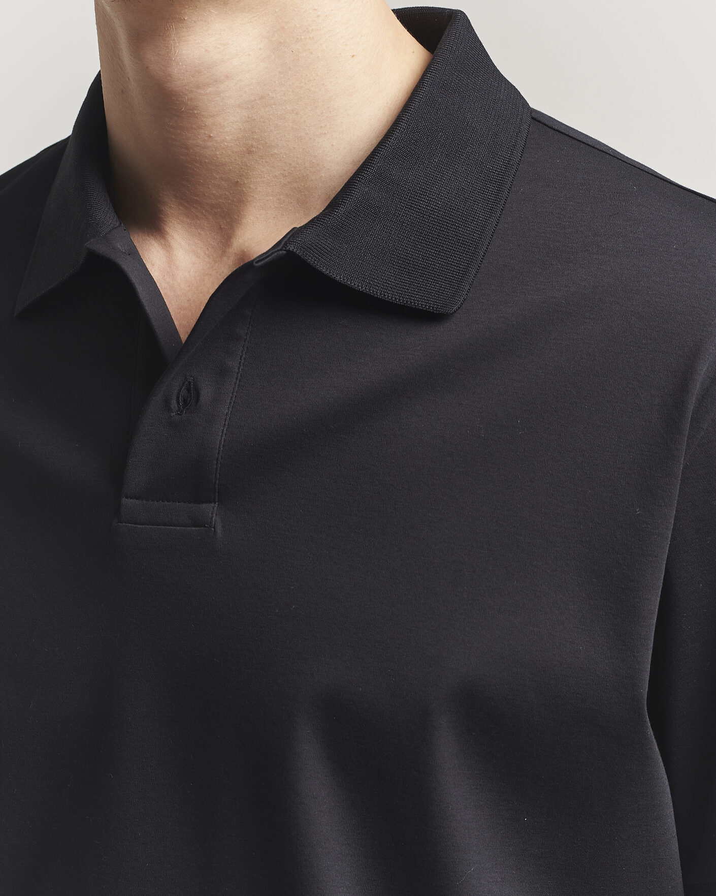 Herre | Polotrøjer | Filippa K | Technical Cotton Polo Black