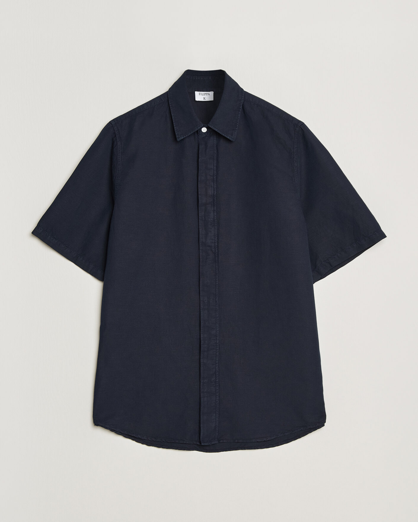 Herre | Skjorter | Filippa K | Cotton/Linen Short Sleeve Shirt Navy