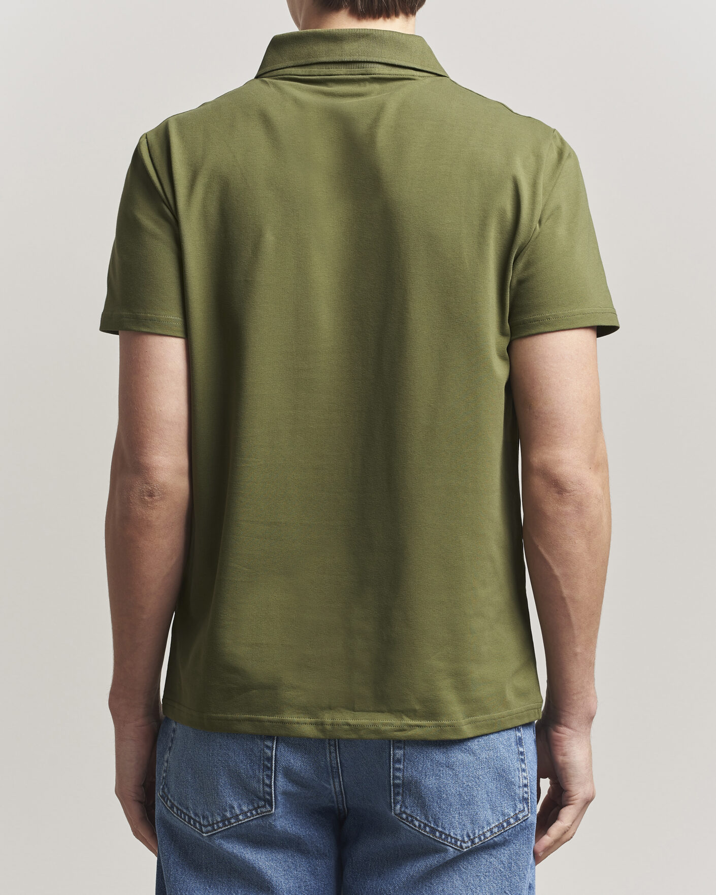 Herre | Polotrøjer | Filippa K | Soft Lycra Polo T-Shirt Laurel Green
