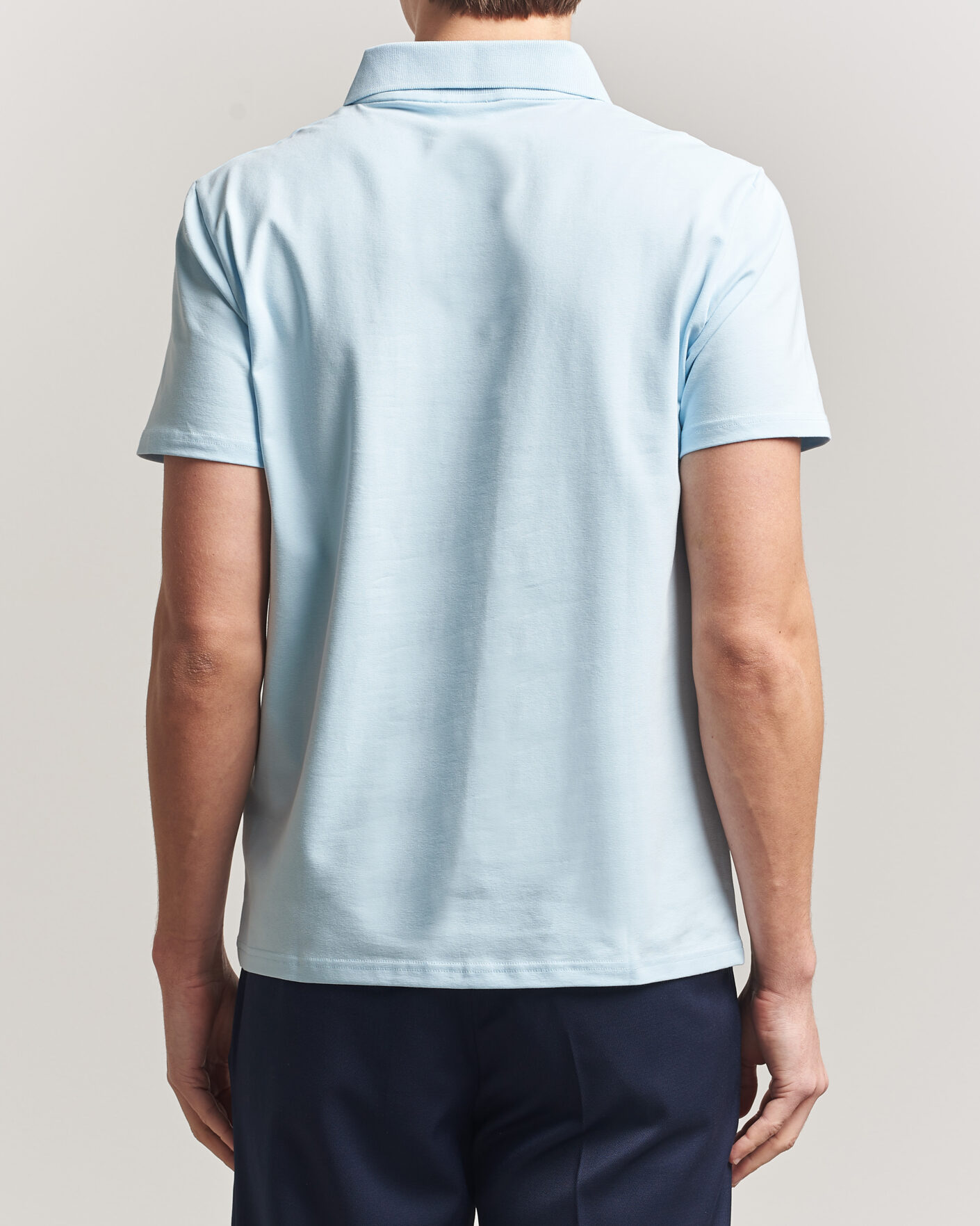 Herre | Polotrøjer | Filippa K | Soft Lycra Polo T-Shirt Frost Blue