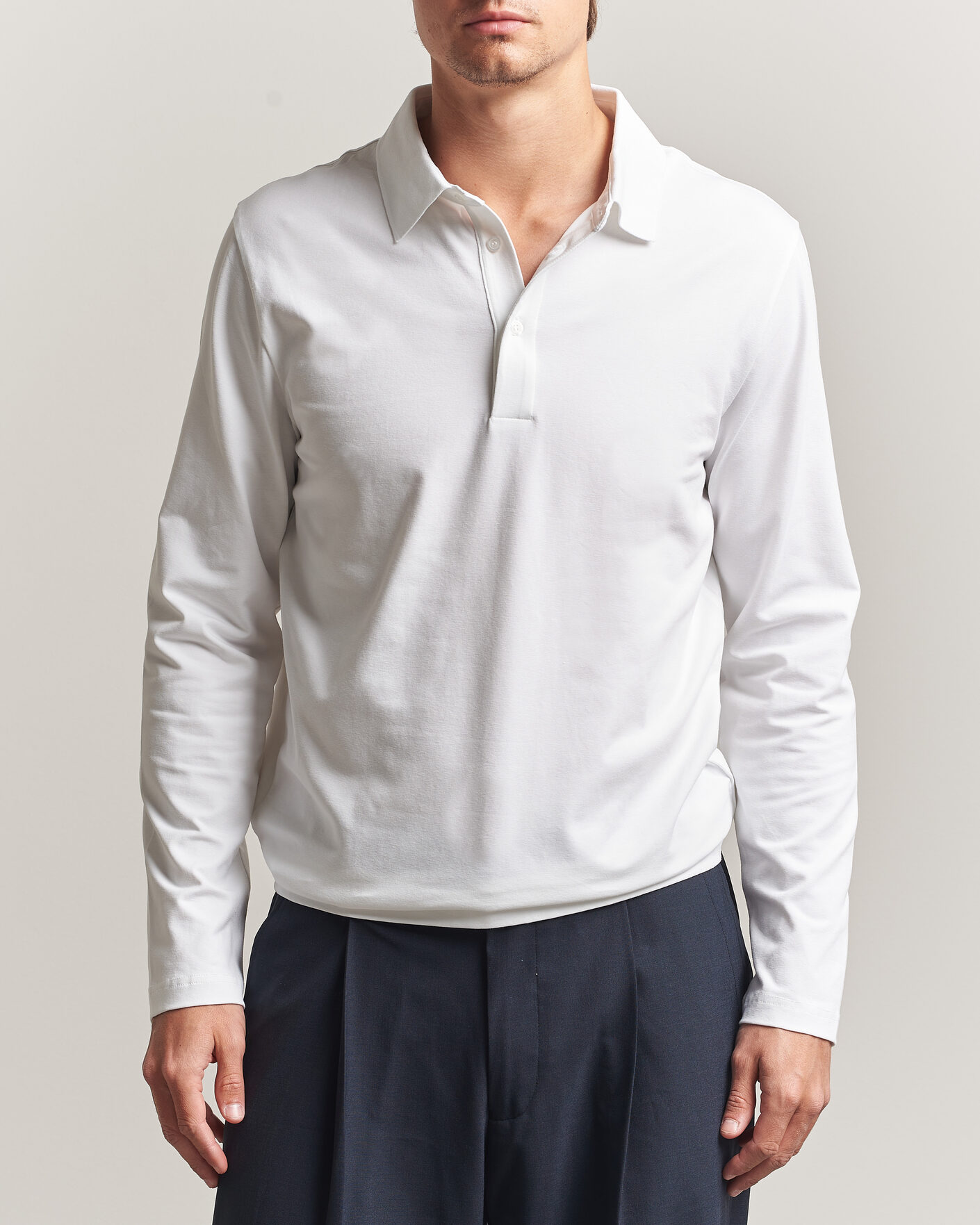 Herre | Polotrøjer | Filippa K | Luke Stretch Polo Shirt White