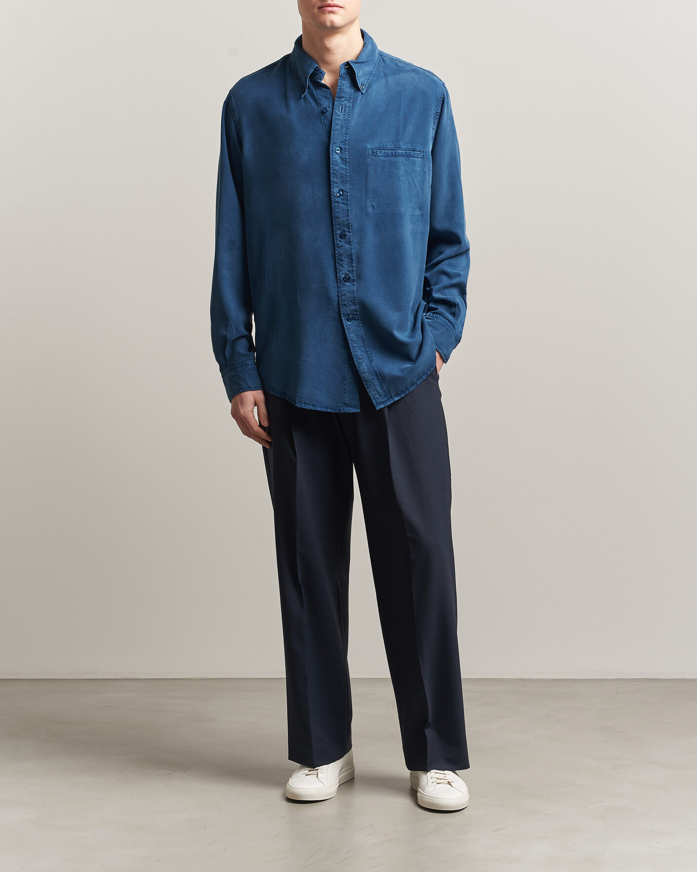 Herre | Skjorter | Filippa K | Zack Lyocell Shirt Night Teal