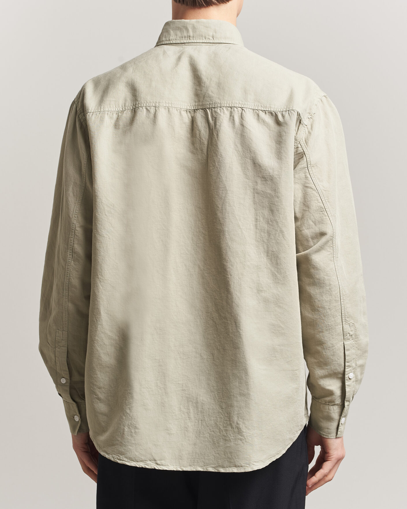 Herre | Skjorter | Filippa K | Relaxed Cotton/Linen Shirt Light Green
