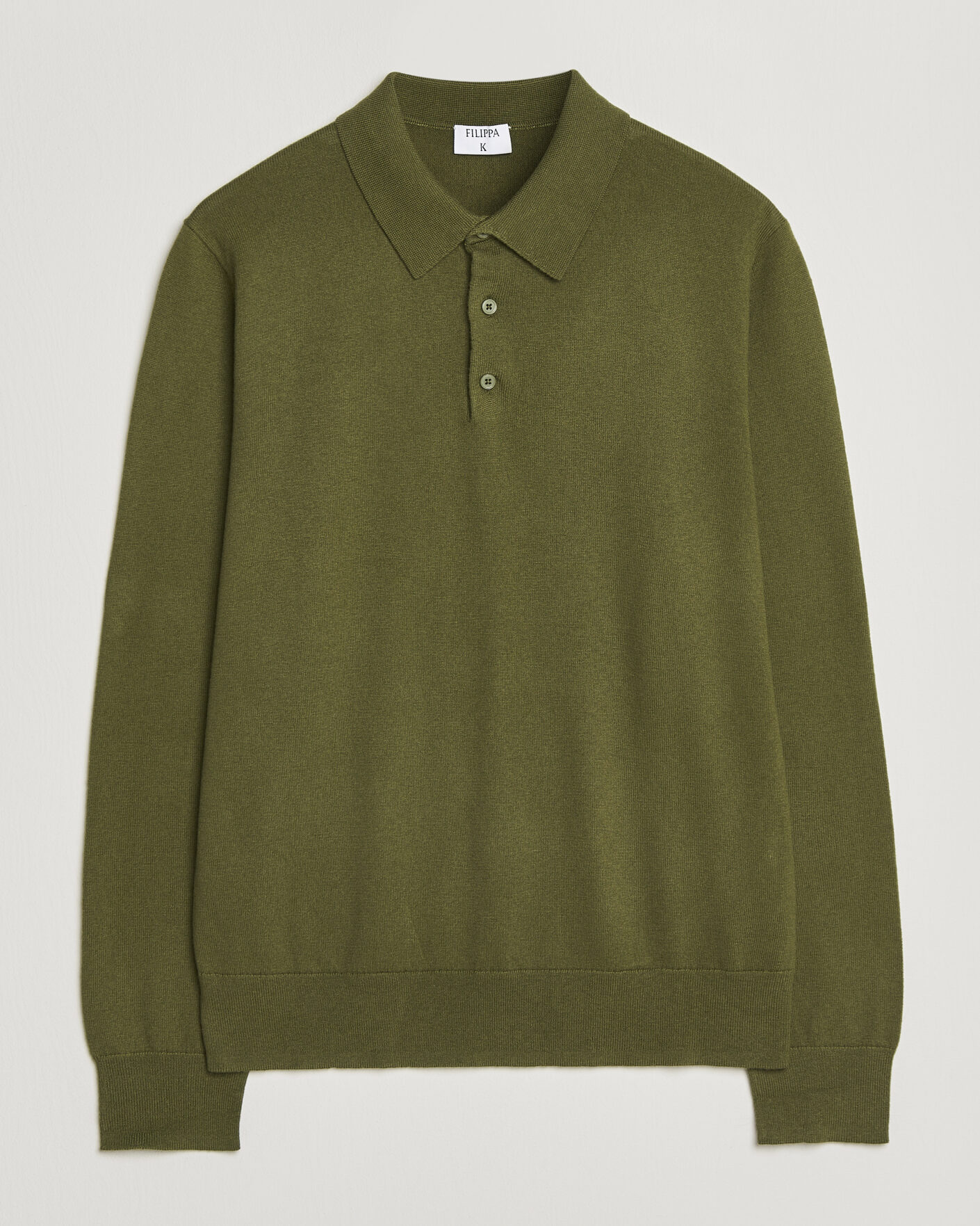 Herre | Trøjer | Filippa K | Knitted Polo Shirt Laurel Green