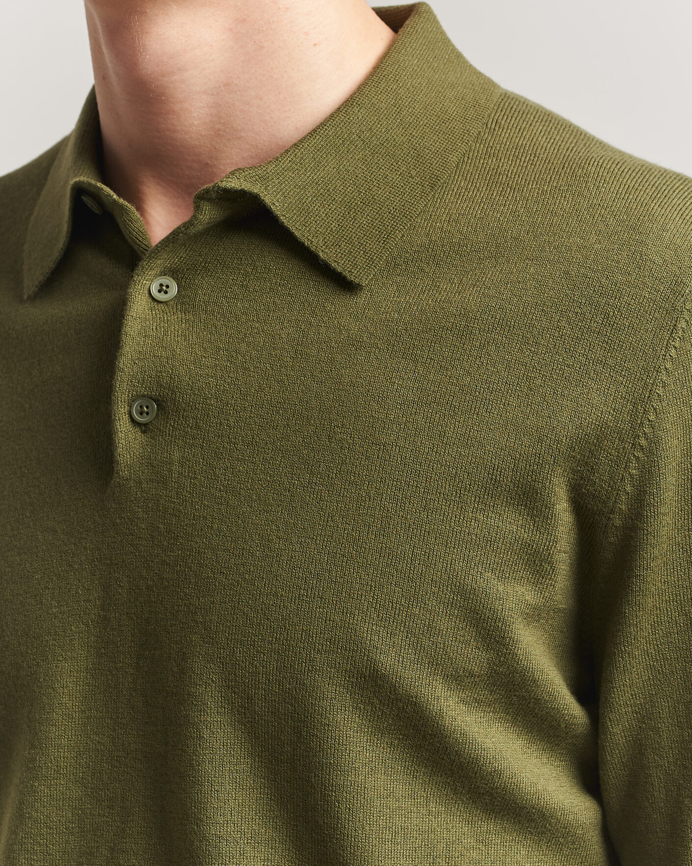 Herre | Trøjer | Filippa K | Knitted Polo Shirt Laurel Green