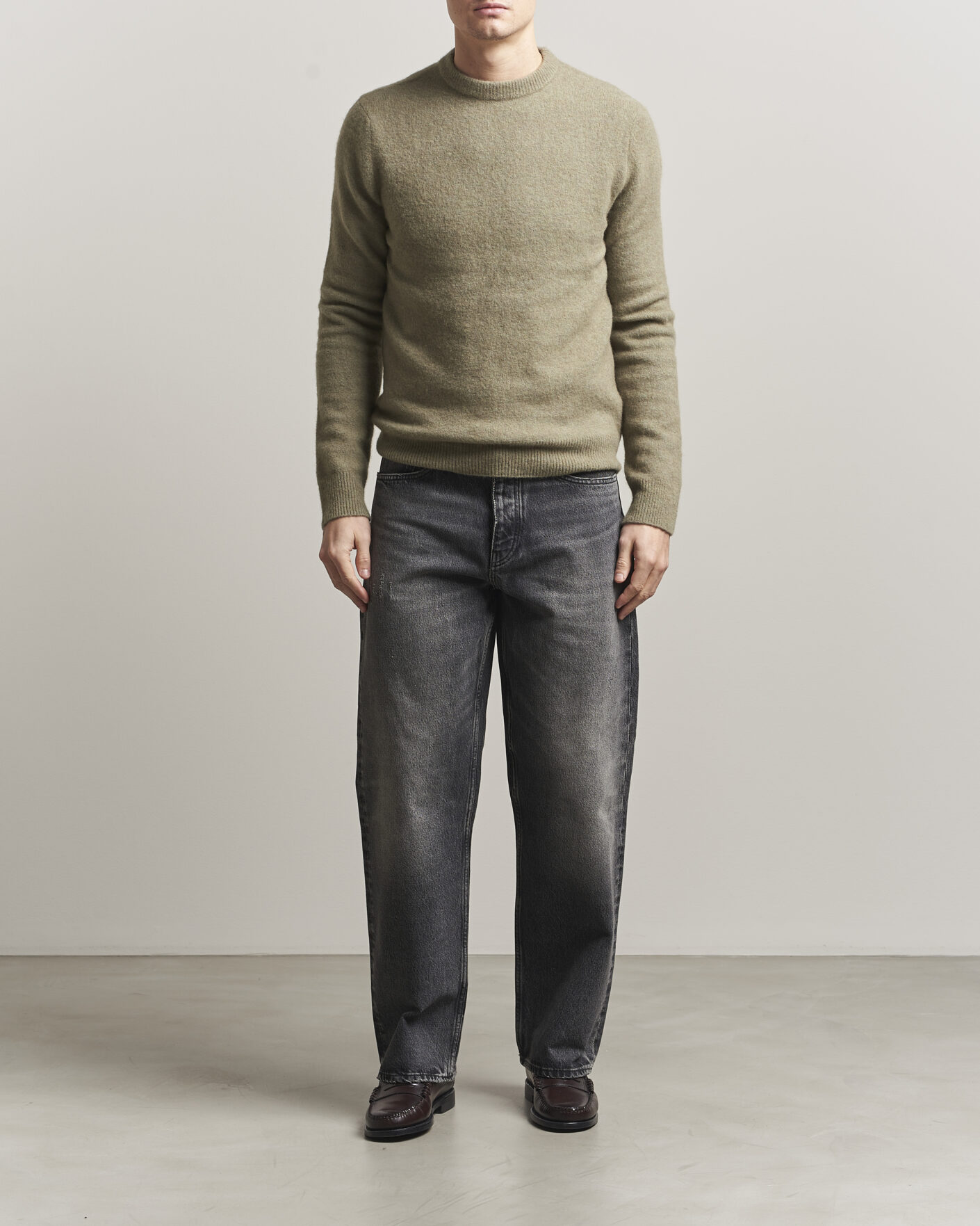 Herre | Trøjer | Filippa K | Yak Knitted Sweater Light Green