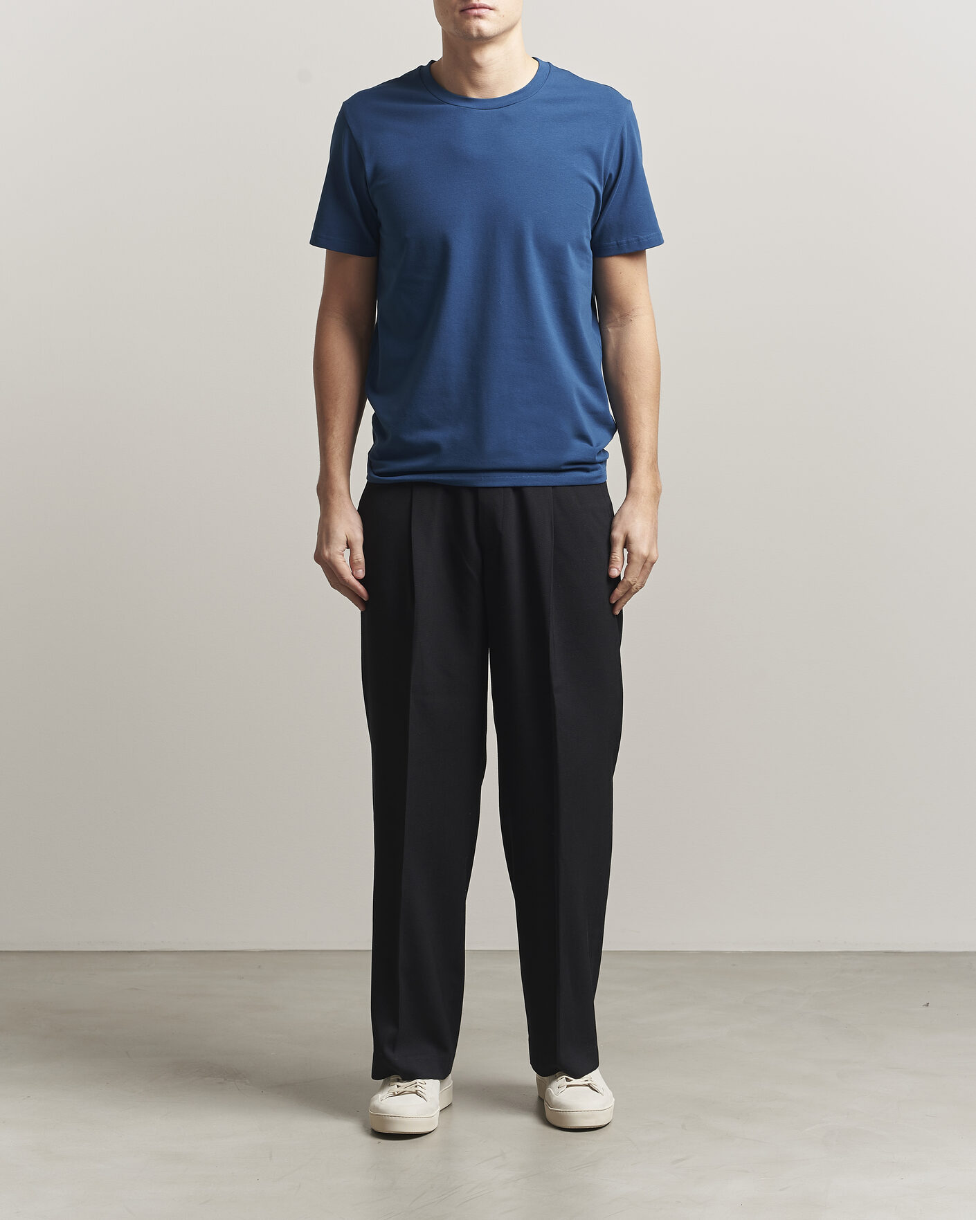 Herre | T-Shirts | Filippa K | Soft Lycra T-Shirt Night Teal