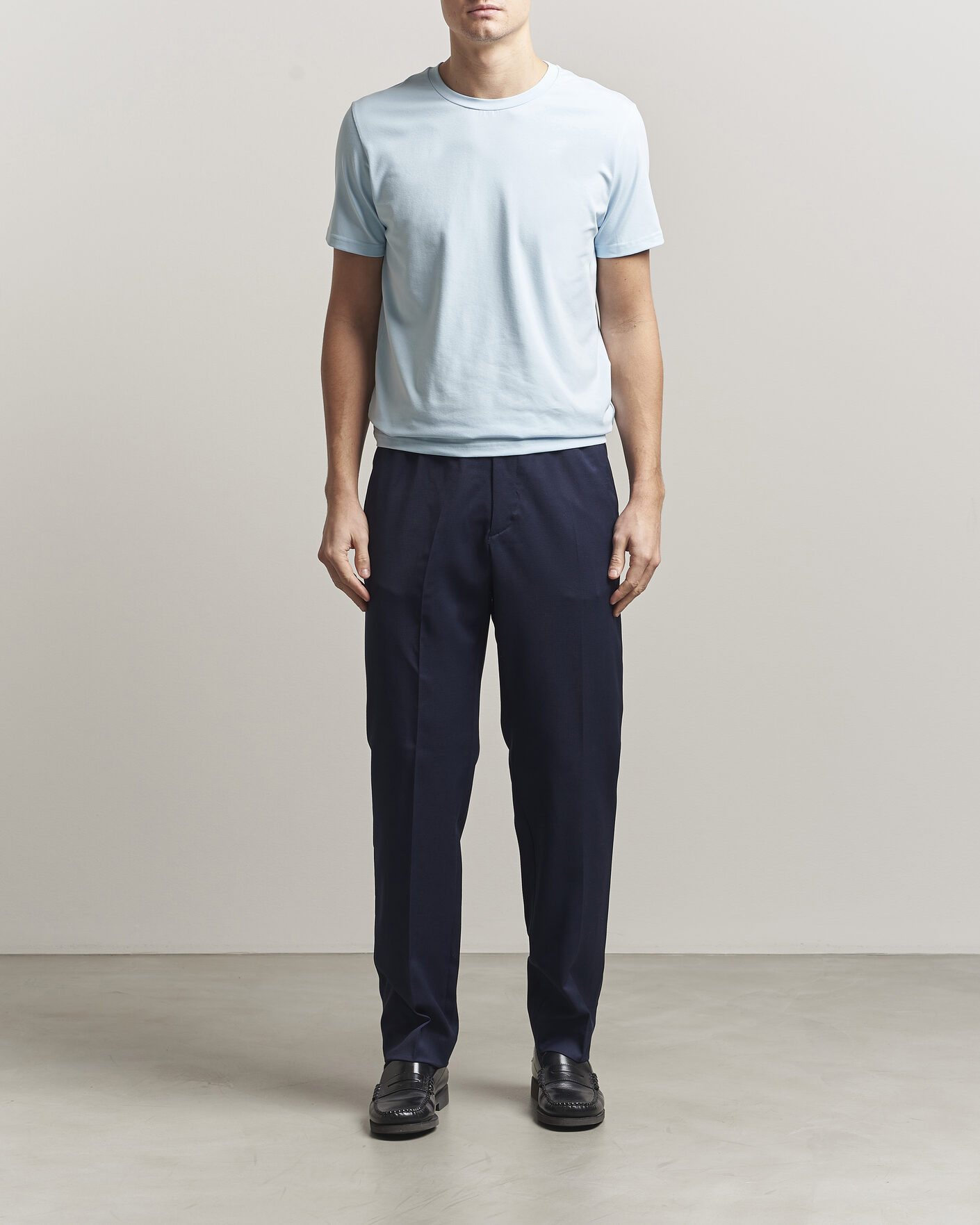 Herre | T-Shirts | Filippa K | Soft Lycra T-Shirt Frost Blue