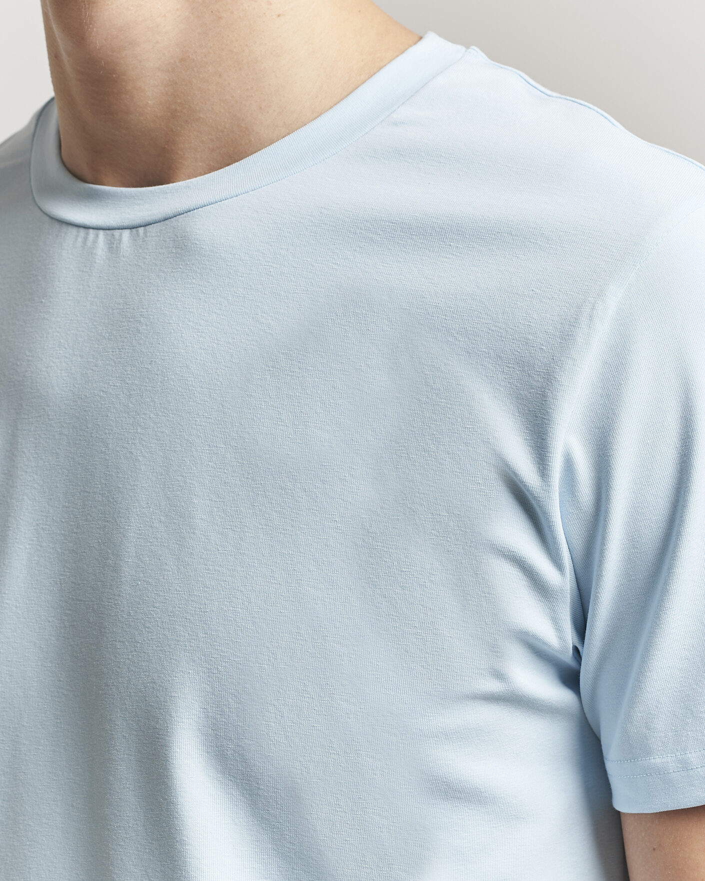 Herre | T-Shirts | Filippa K | Soft Lycra T-Shirt Frost Blue