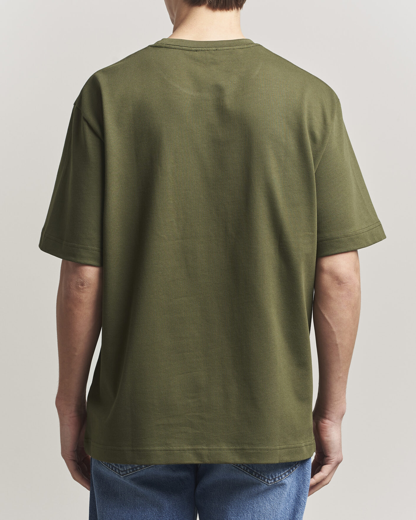 Herre | T-Shirts | Filippa K | Heavy Cotton Crew Neck T-Shirt Midnight Green