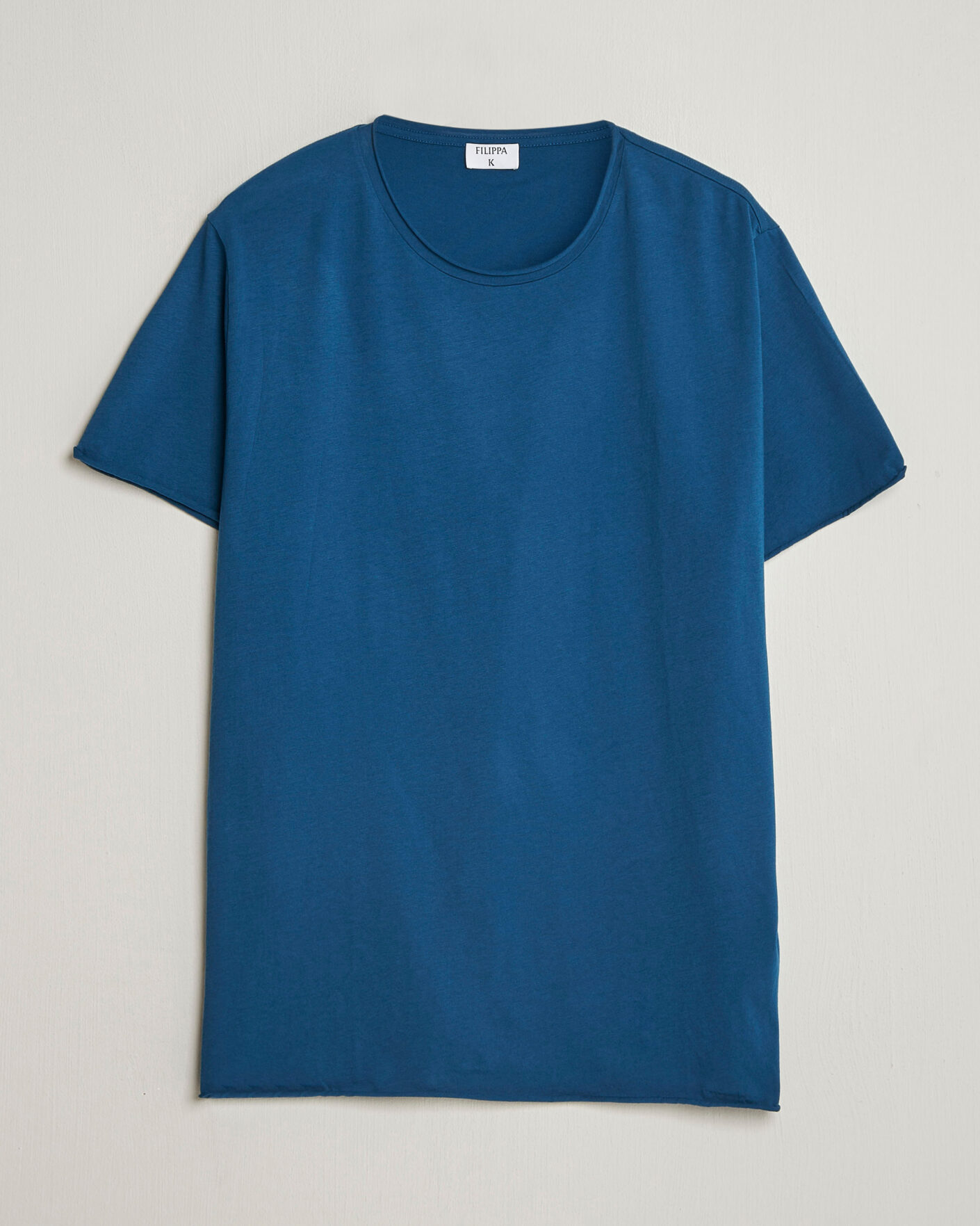 Herre | T-Shirts | Filippa K | Roll Neck Crew Neck T-Shirt Night Teal