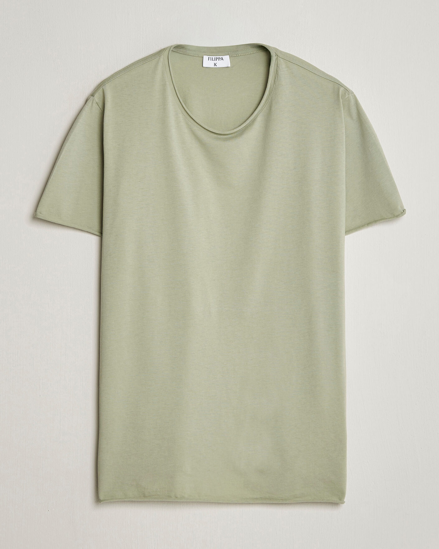 Herre | T-Shirts | Filippa K | Roll Neck Crew Neck T-Shirt Light Green