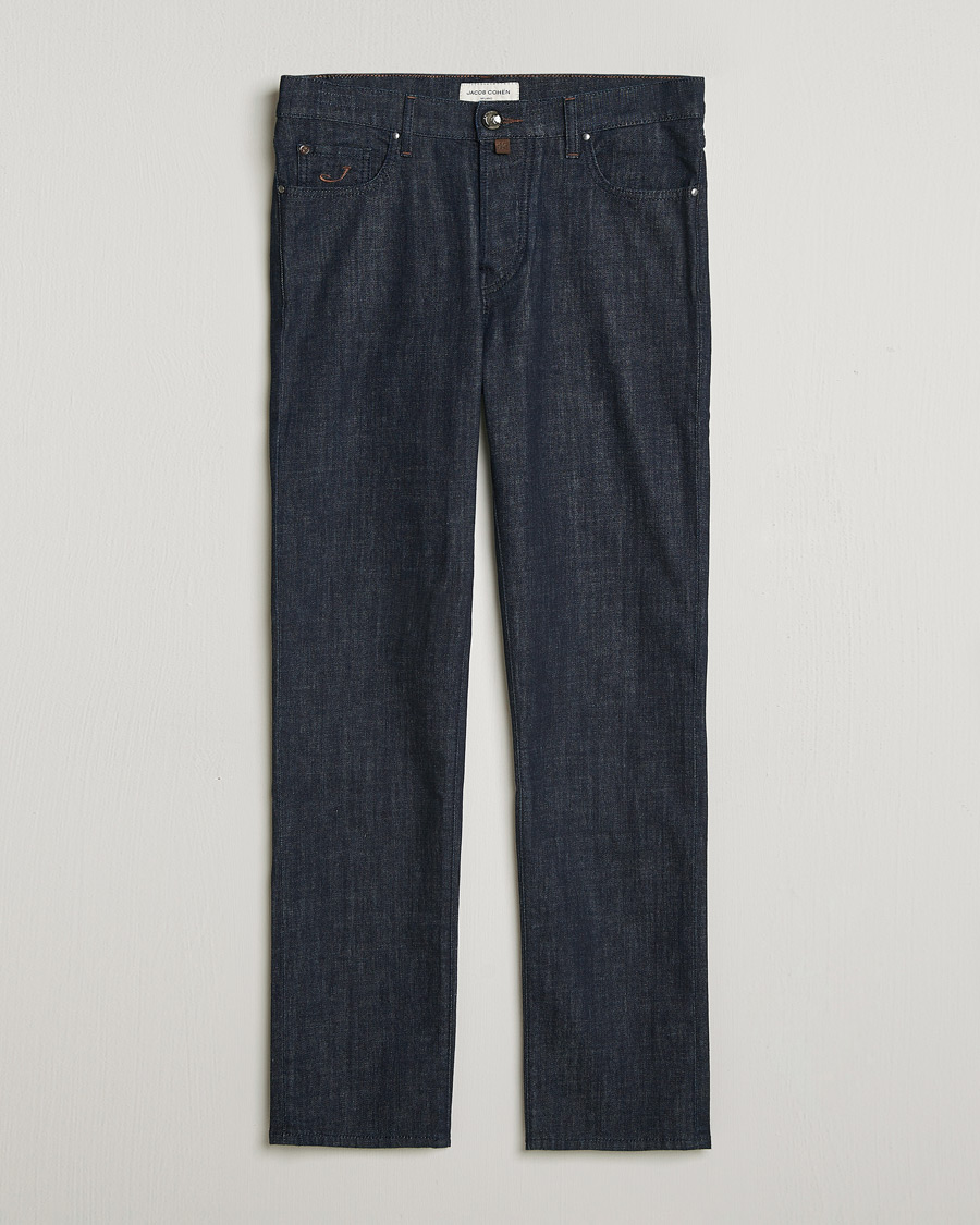Herre | Jeans | Jacob Cohën | Edos Regular Straight Fit Stretch Jeans Dark Blue