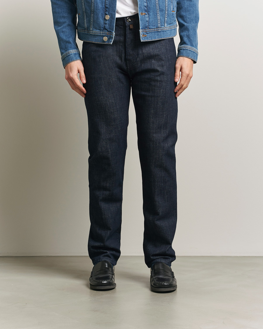 Herre | Bukser | Jacob Cohën | Edos Regular Straight Fit Stretch Jeans Dark Blue