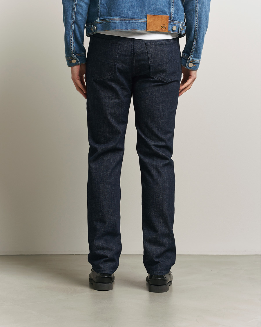 Herre | Bukser | Jacob Cohën | Edos Regular Straight Fit Stretch Jeans Dark Blue