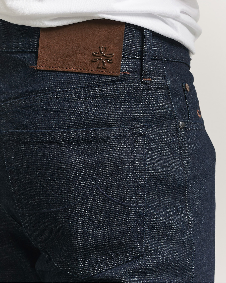 Herre | Bukser | Jacob Cohën | Edos Regular Straight Fit Stretch Jeans Dark Blue