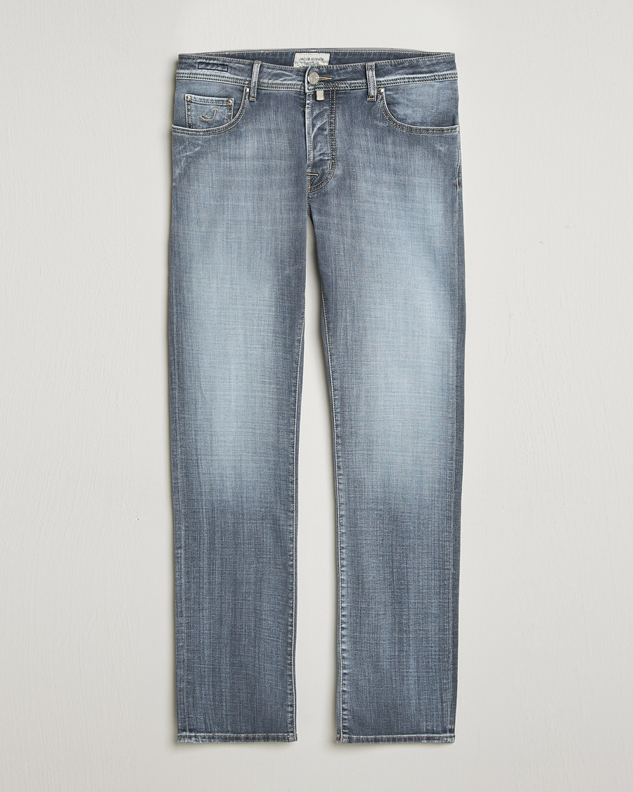 Herre | Bukser | Jacob Cohën | Bard Slim Fit Stretch Jeans Light Grey