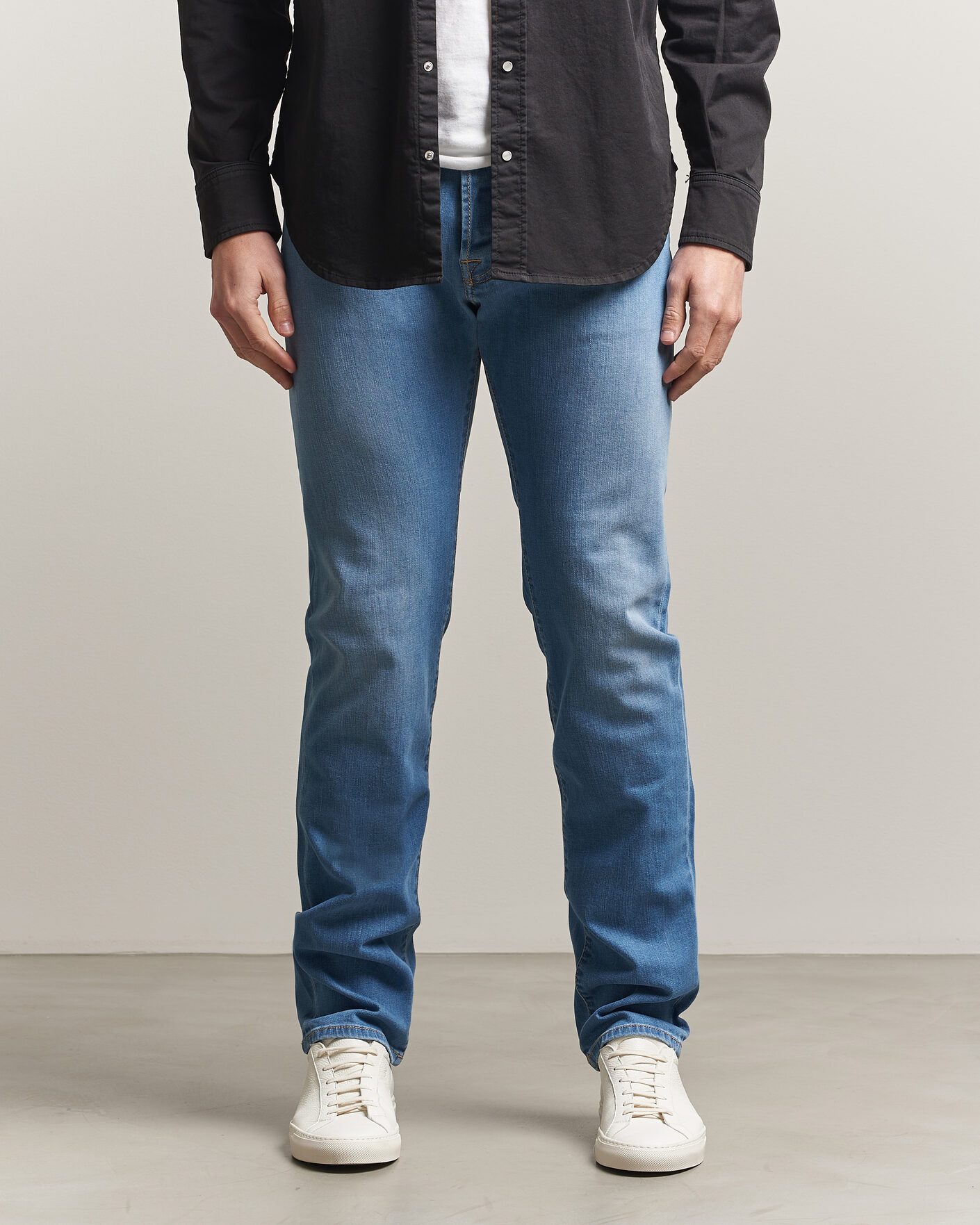 Herre | Bukser | Jacob Cohën | Bard Slim Fit Stretch Jeans Super Light Blue