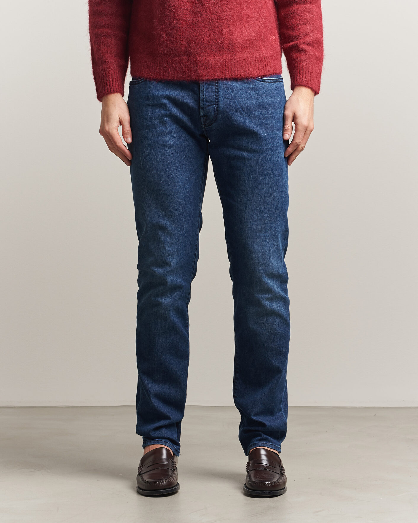 Herre | Jeans | Jacob Cohën | Bard Slim Fit Stretch Jeans Mid Blue