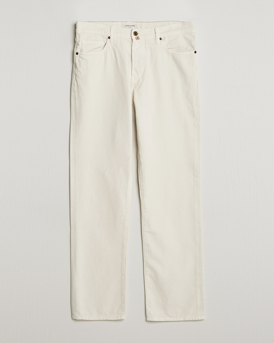 Herre | Bukser | Jacob Cohën | Edos Regular Straight Fit Bull Denim Jeans White