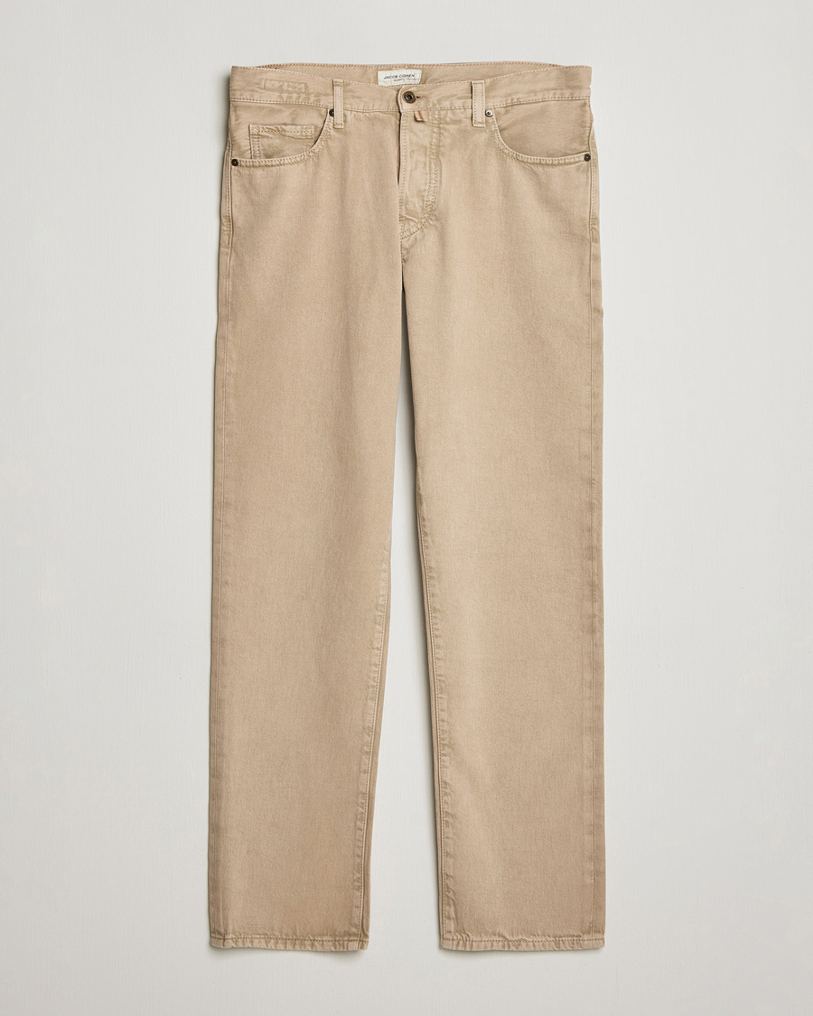 Herre | Jeans | Jacob Cohën | Edos Regular Straight Fit Bull Denim Jeans Beige