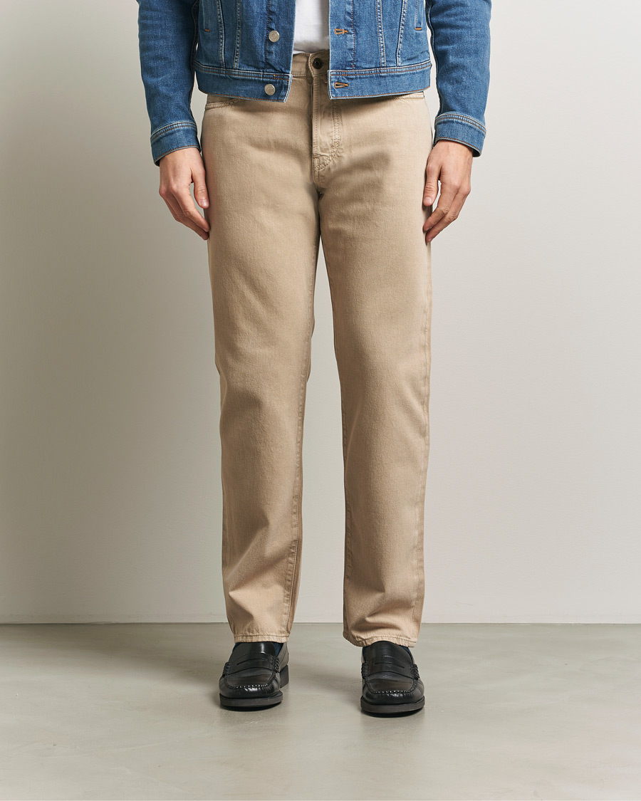 Herre | Bukser | Jacob Cohën | Edos Regular Straight Fit Bull Denim Jeans Beige