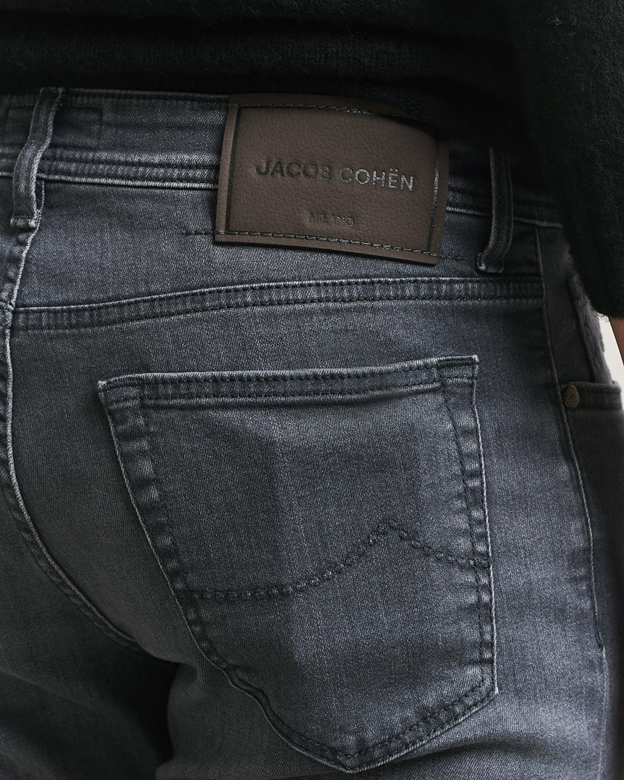 Herre | Bukser | Jacob Cohën | Bard Slim Fit Stretch Jeans Mid Grey