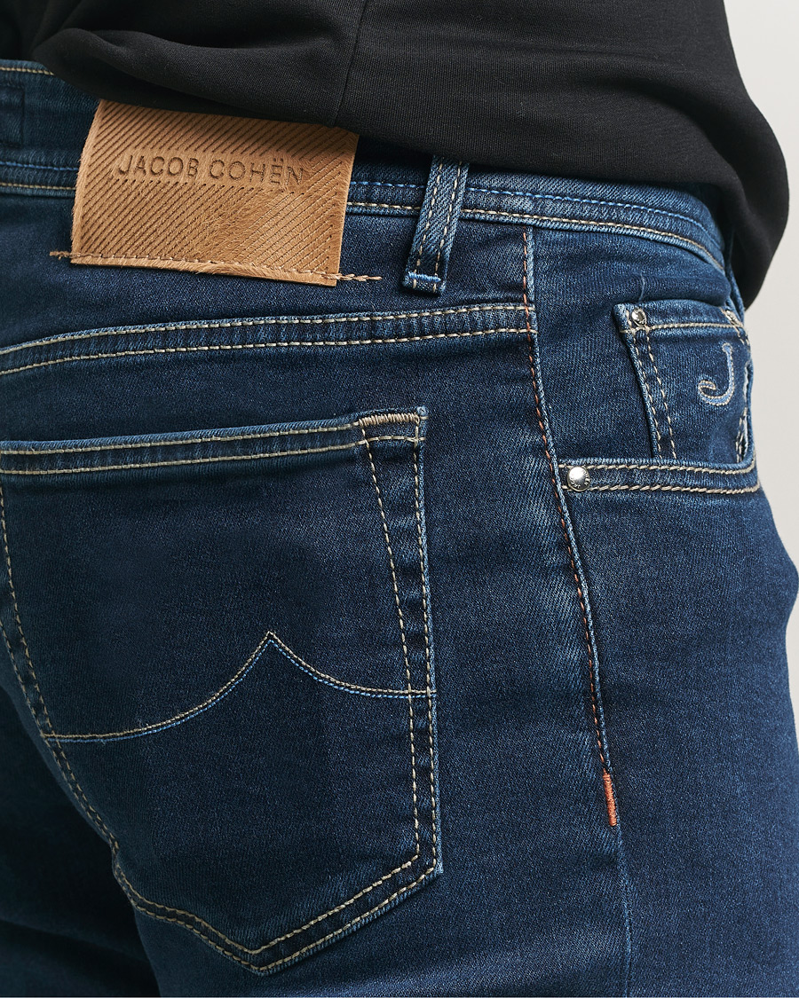 Herre | Jeans | Jacob Cohën | Bard Slim Fit Stretch Jeans Dark Blue