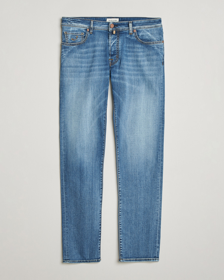 Herre | Bukser | Jacob Cohën | Bard Slim Fit Stretch Jeans Light Blue