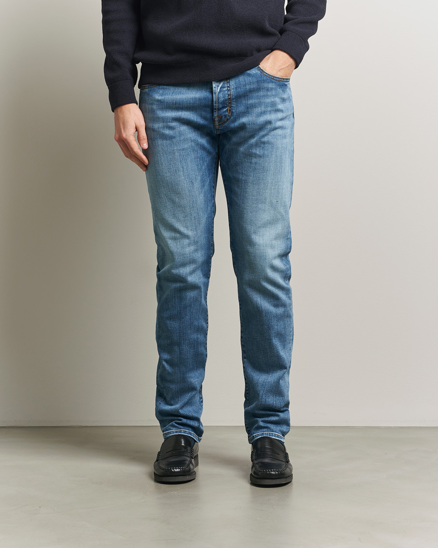Herre | Bukser | Jacob Cohën | Bard Slim Fit Stretch Jeans Light Blue