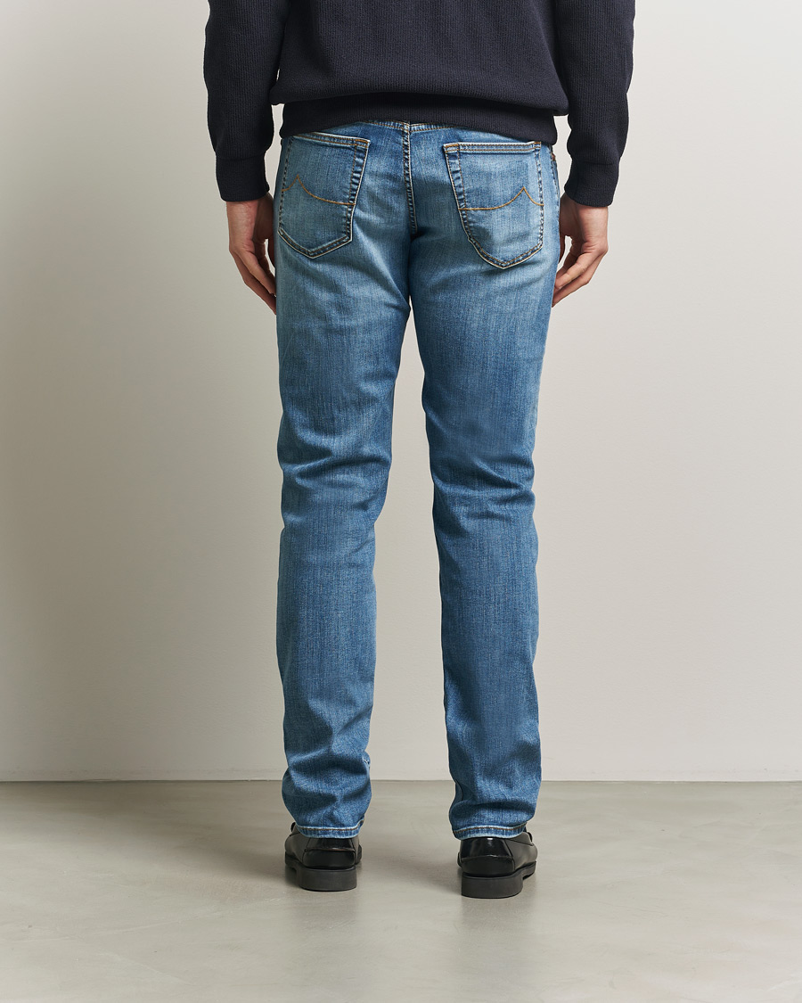 Herre | Bukser | Jacob Cohën | Bard Slim Fit Stretch Jeans Light Blue