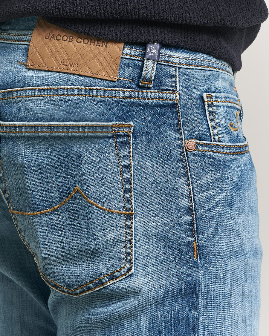 Herre | Bukser | Jacob Cohën | Bard Slim Fit Stretch Jeans Light Blue