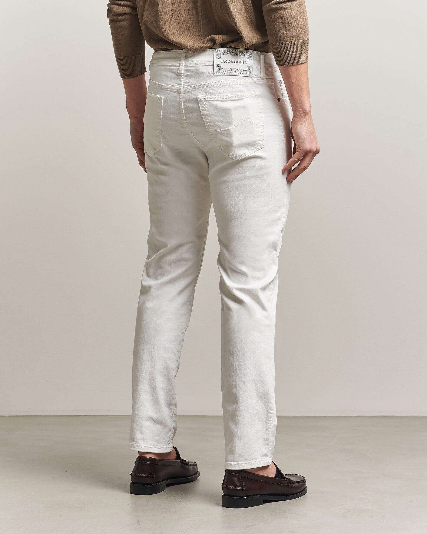 Herre | Jeans | Jacob Cohën | Bard Slim Fit Bull Stretch Jeans White