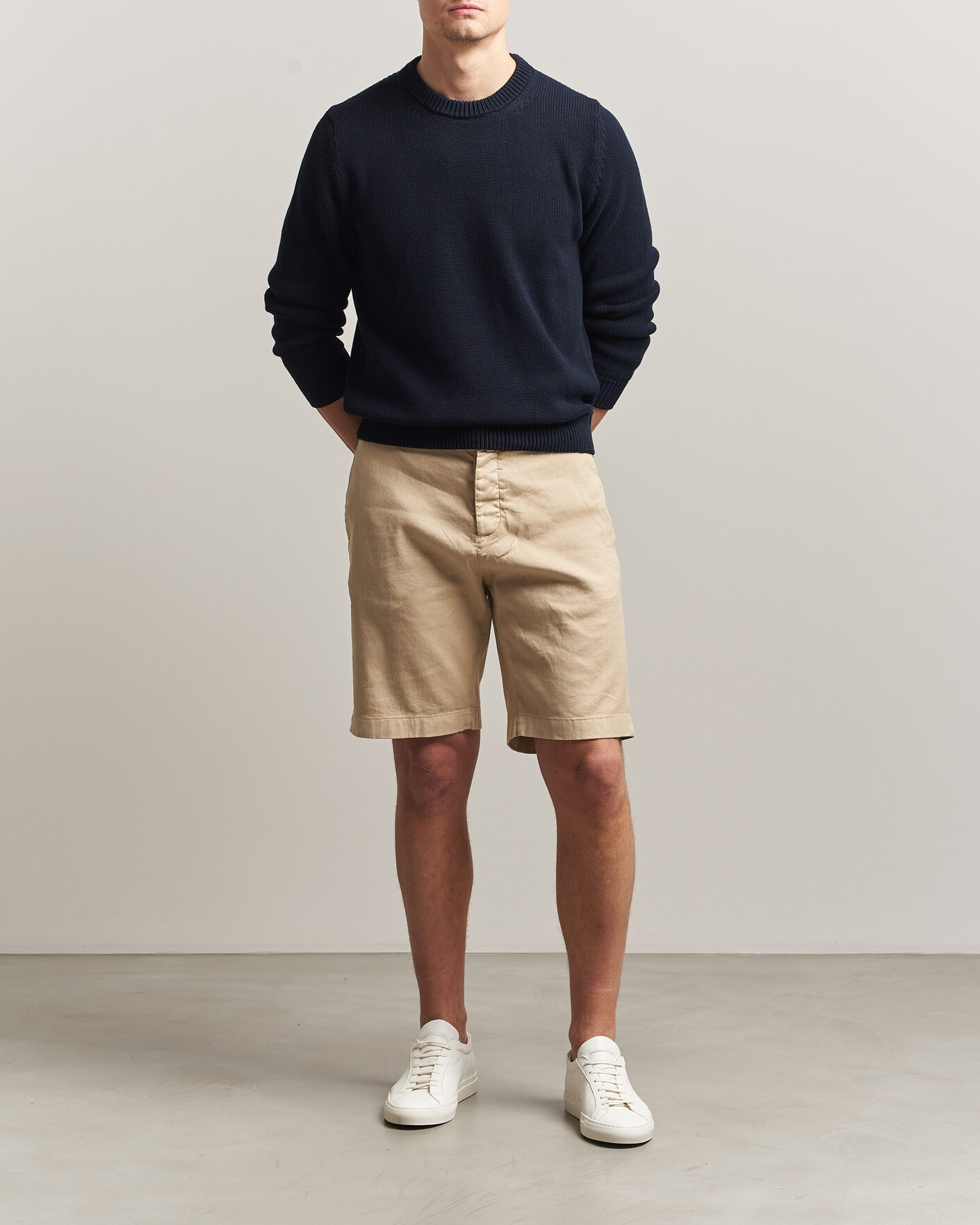 Herre | Shorts | Jacob Cohën | George Stretch Linen Shorts Beige