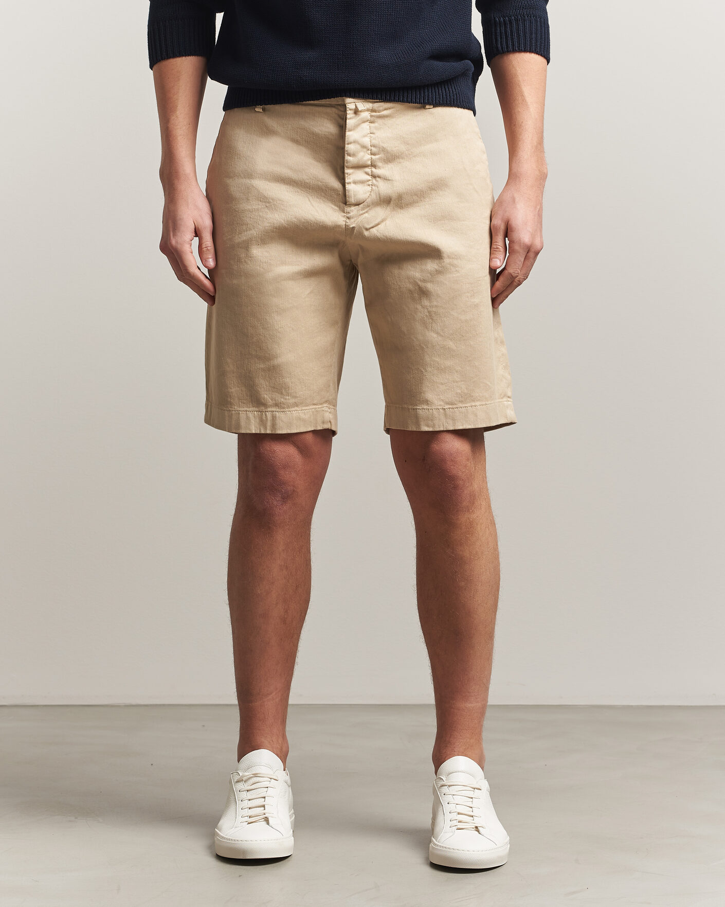 Herre | Shorts | Jacob Cohën | George Stretch Linen Shorts Beige