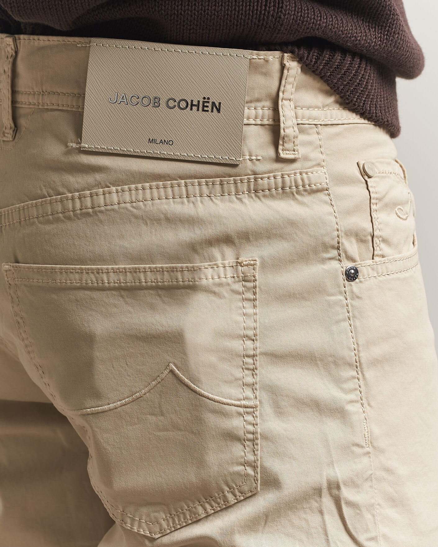 Herre | Shorts | Jacob Cohën | Nicolas Cotton Gabardine Shorts Beige