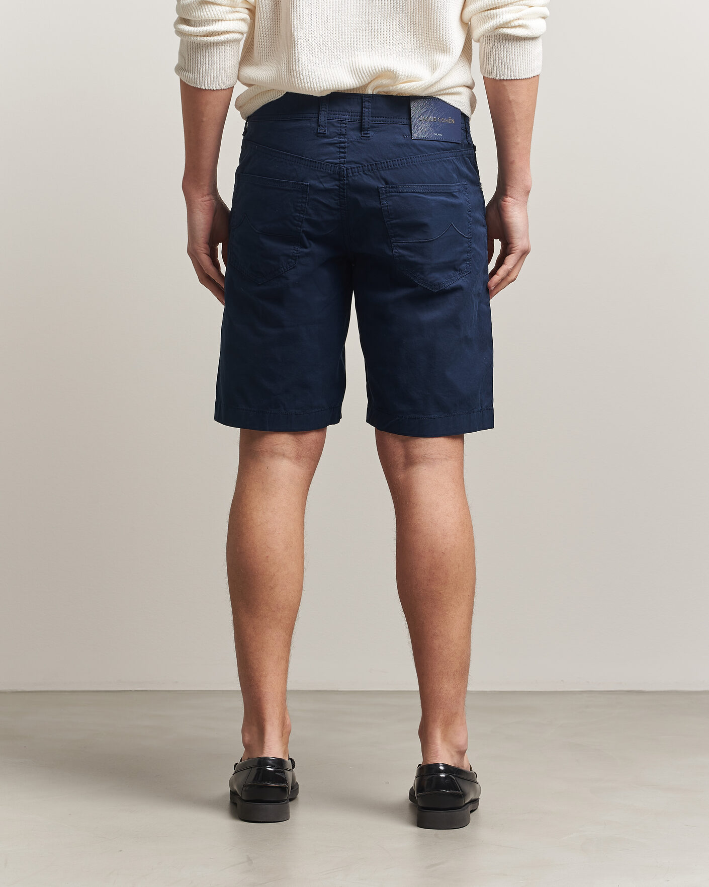Herre | Shorts | Jacob Cohën | Nicolas Cotton Gabardine Shorts Navy
