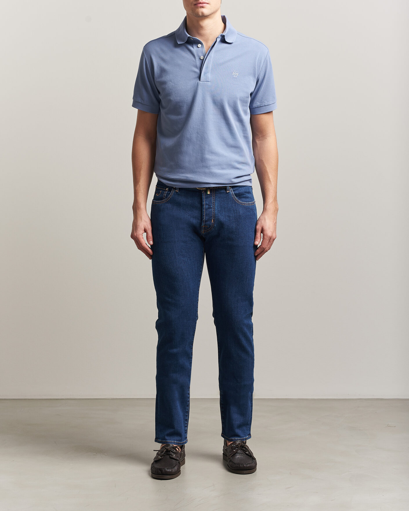 Herre | Jeans | Jacob Cohën | Bard Slim Fit Stretch Porsche Patch Jeans Dark Blue