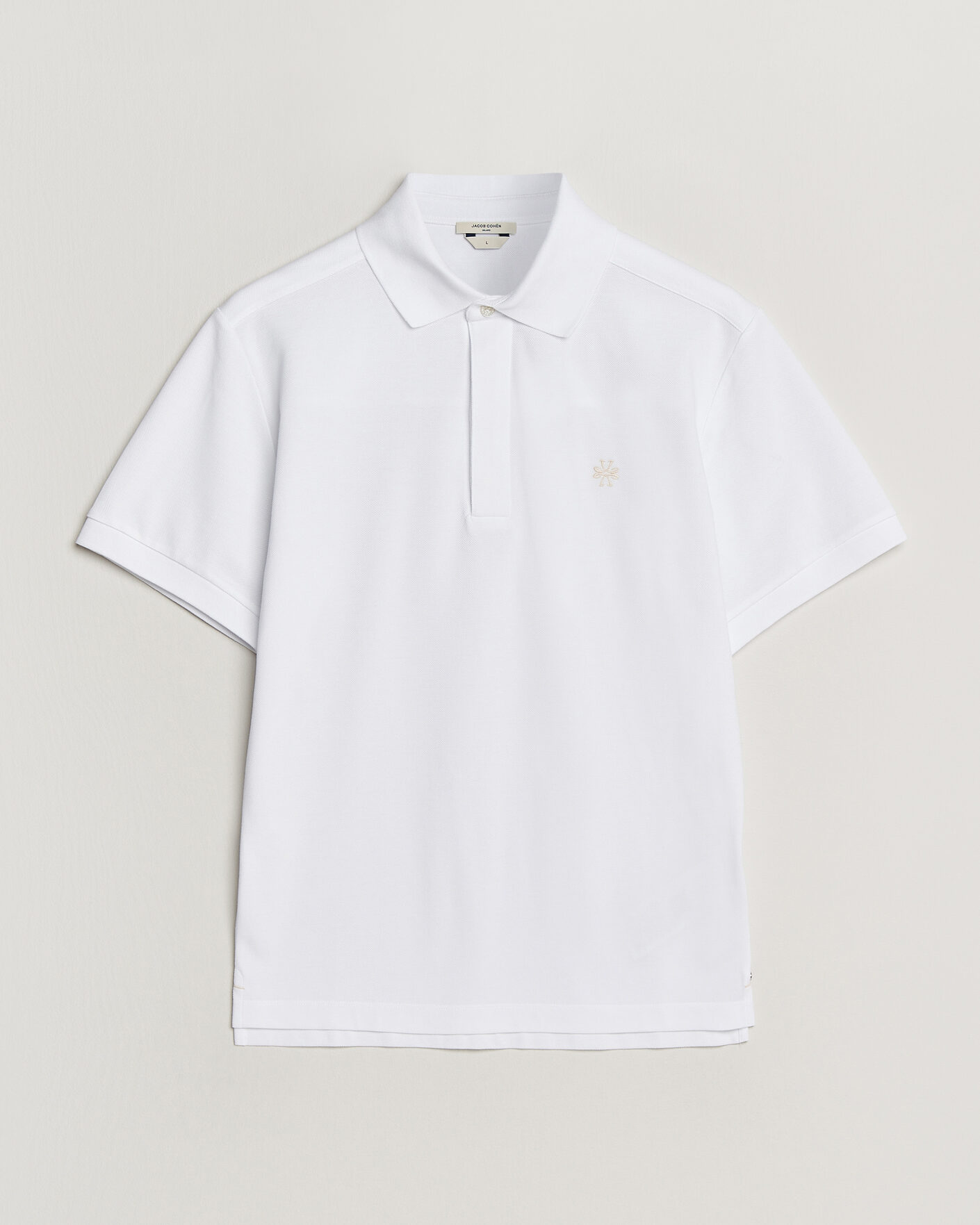 Herre | Polotrøjer | Jacob Cohën | Cotton Polo Piquet Optical White