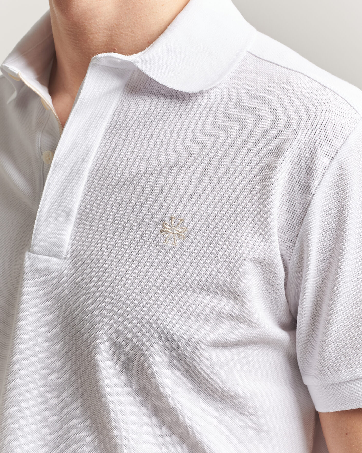 Herre | Polotrøjer | Jacob Cohën | Cotton Polo Piquet Optical White