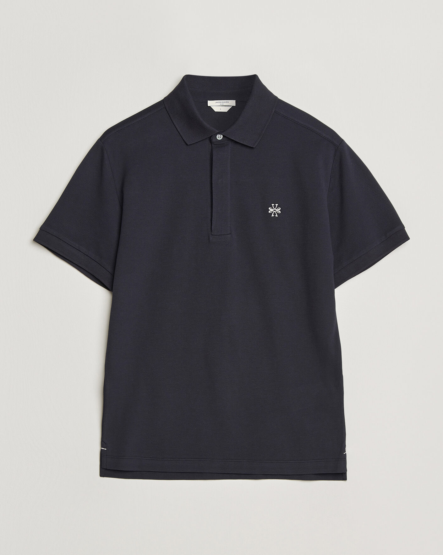 Herre | Polotrøjer | Jacob Cohën | Cotton Polo Piquet Navy Blue