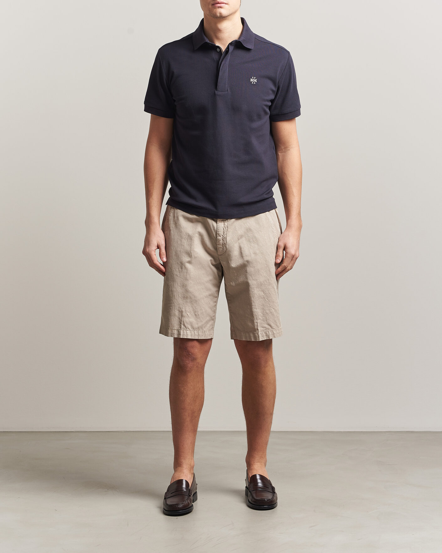 Herre | Polotrøjer | Jacob Cohën | Cotton Polo Piquet Navy Blue