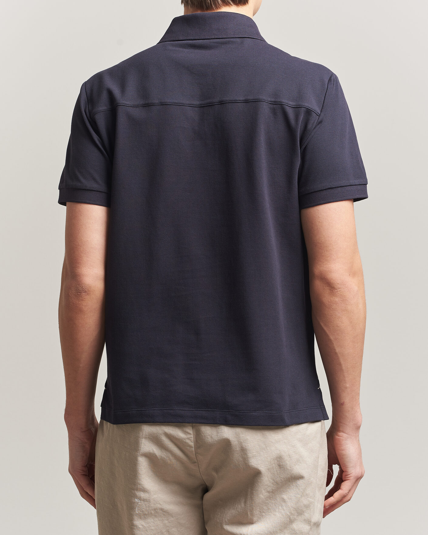 Herre | Polotrøjer | Jacob Cohën | Cotton Polo Piquet Navy Blue