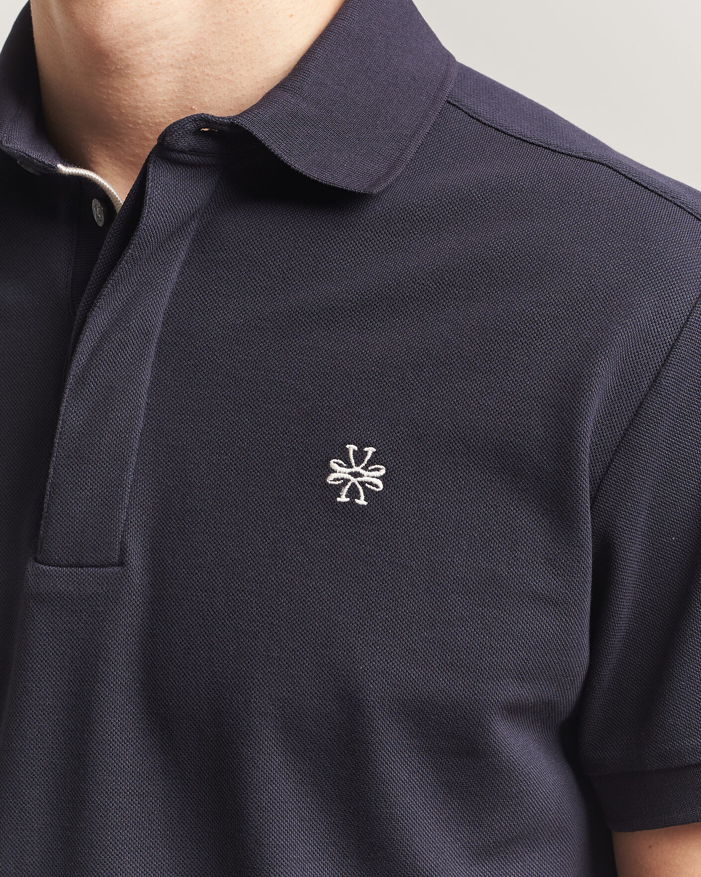 Herre | Polotrøjer | Jacob Cohën | Cotton Polo Piquet Navy Blue