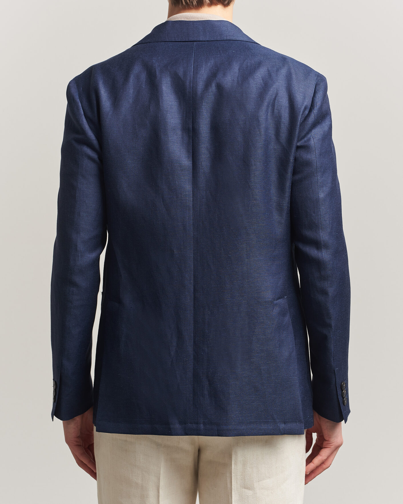 Herre | Blazere & jakker | Canali | Unconstructed Wool/Linen Blazer Dark Blue