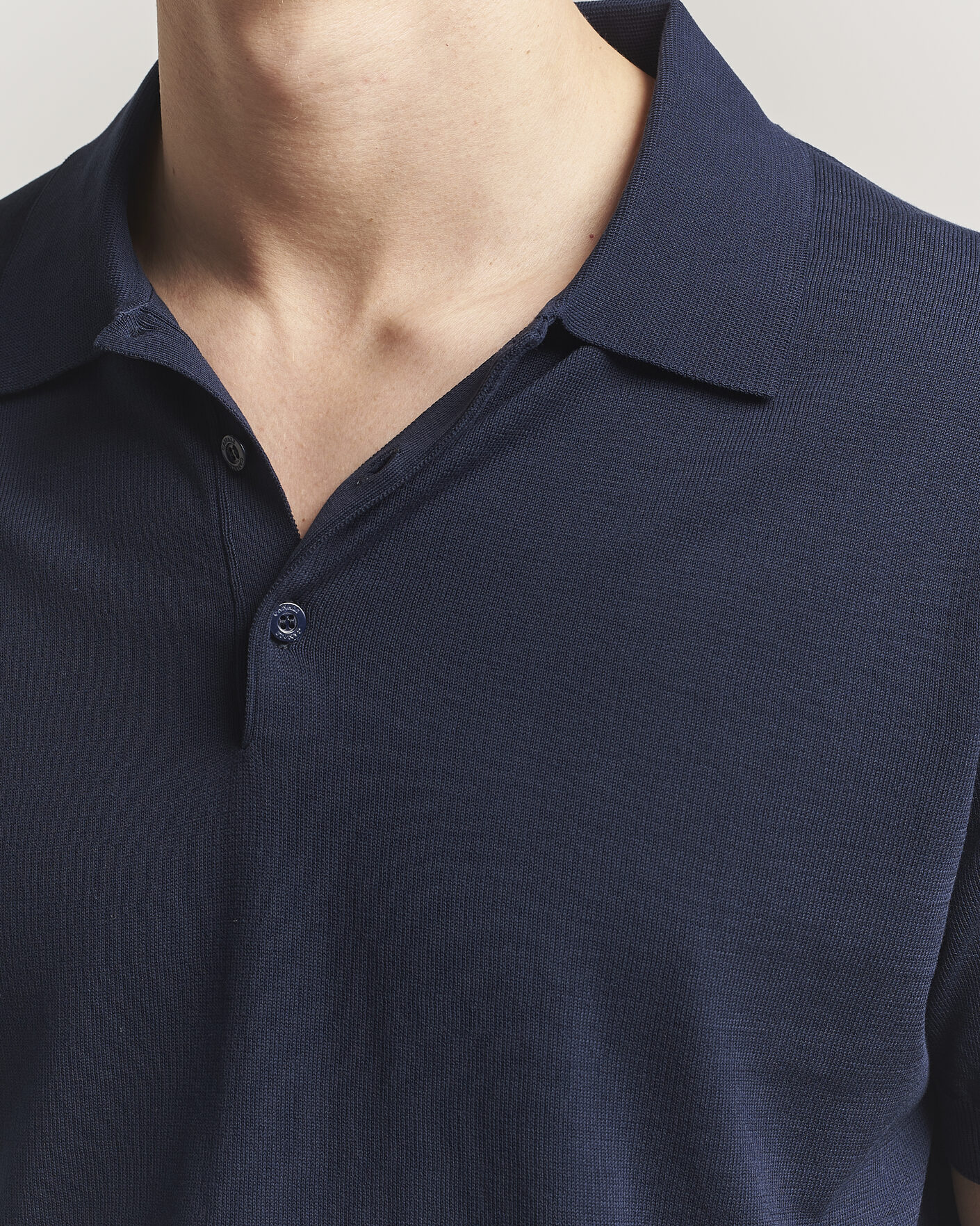 Herre | Polotrøjer | Canali | Cotton Short Sleeve Polo Navy