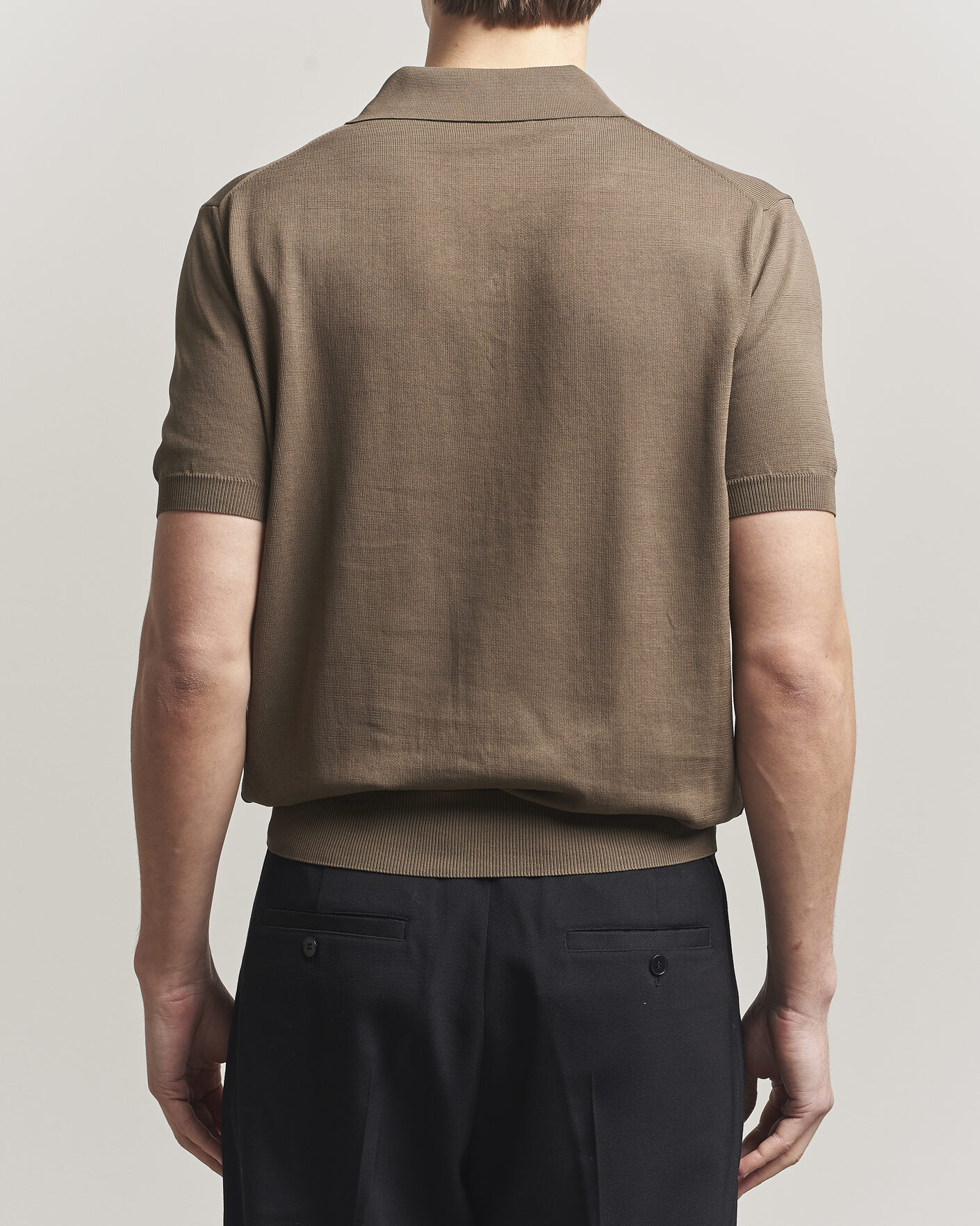 Herre | Polotrøjer | Canali | Cotton Short Sleeve Polo Brown