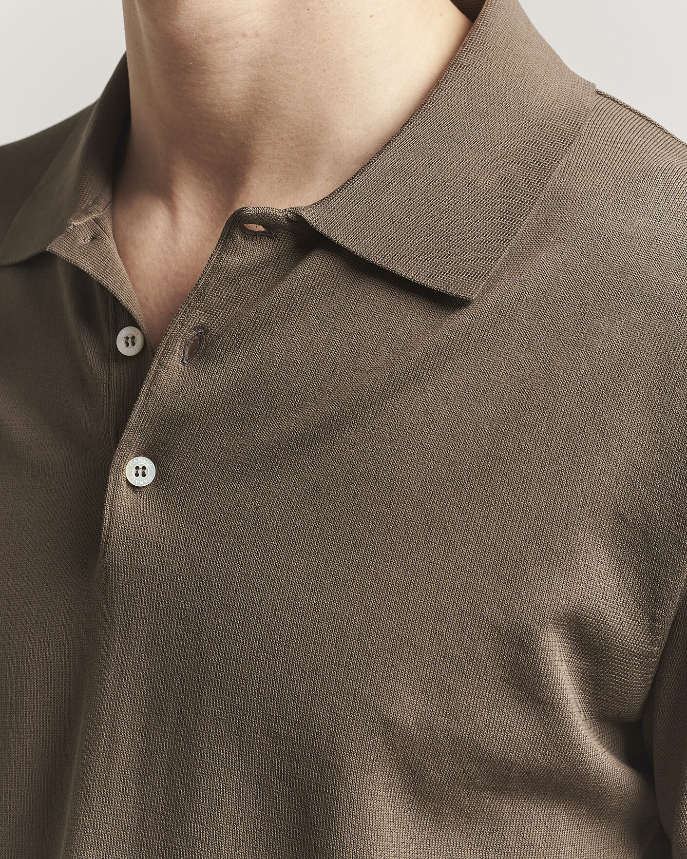Herre | Polotrøjer | Canali | Cotton Short Sleeve Polo Brown
